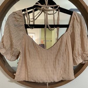 Beautiful crop top with Lacey in the back